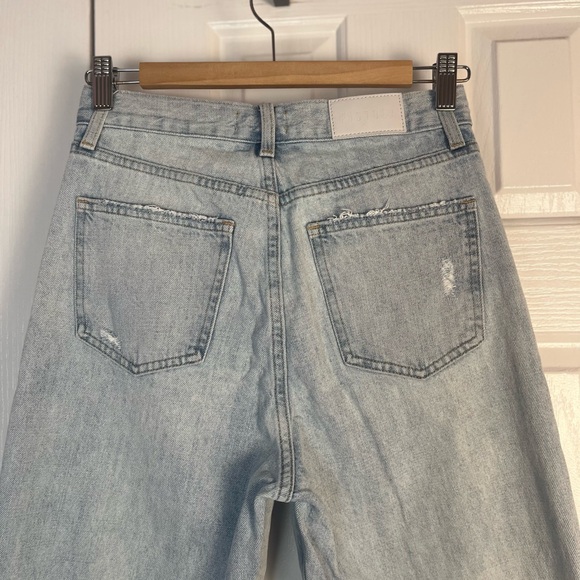 Pistola Bobbie Crossover Jean Size 25 Hi Rise Straight Distressed Rennie Blue - Picture 7 of 15